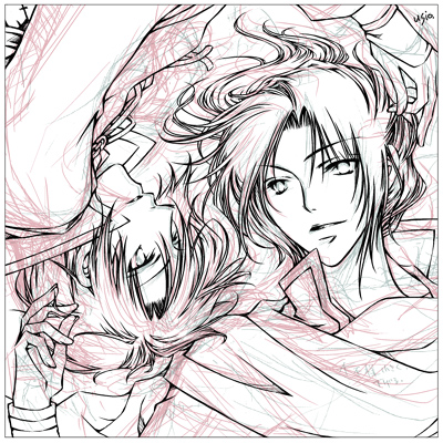 どんだけ多いの下描き線